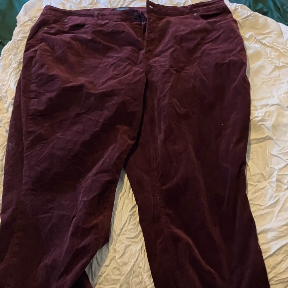 Burgundy Talbots Corduroy Pants plus